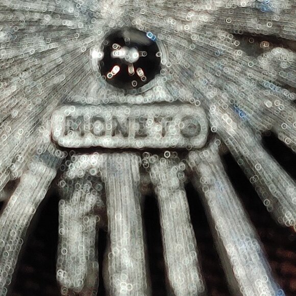 MONET Atomic Star Starburst Pendant Silver Tone Starfish - Picture 6 of 6